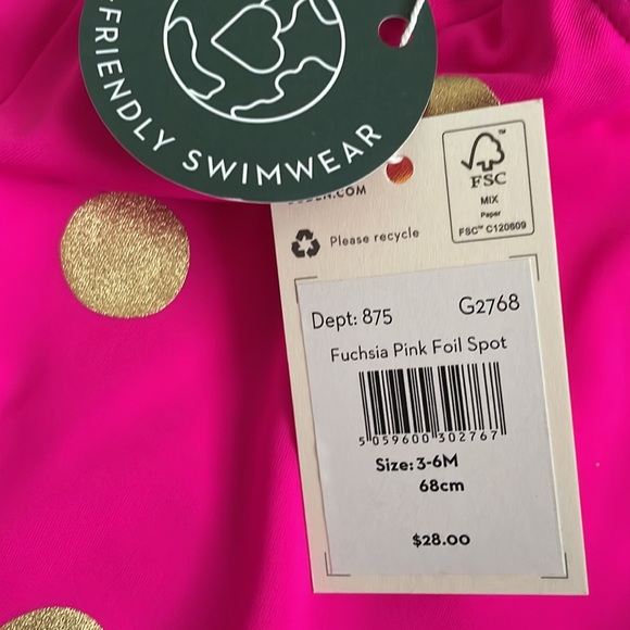 🏖️Host Pick🏖️ Mini Boden NWT baby girl sz 3-6 month swimsuit bundle (2 suits) - Picture 4 of 9